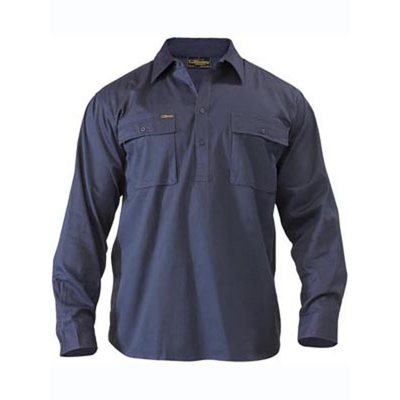 Bisley - Men's Cotton Drill Work Shirt (Long Sleeve) - BSC6433
