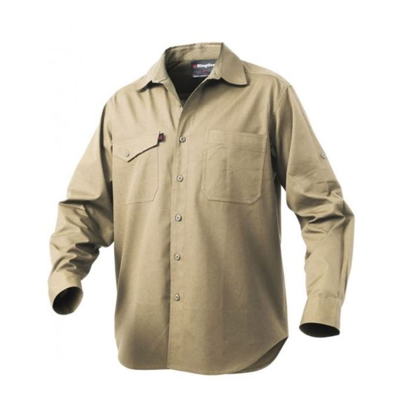 King Gee - Men’s Workcool 2 Work Shirt - Long Sleeve (K14820 ...